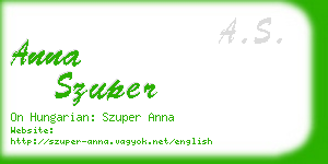 anna szuper business card